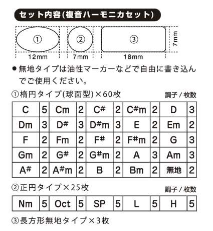 ハーモニカ調子シール HKS-01/HKS-02